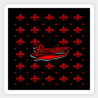 Brougham Pattern Red Sticker